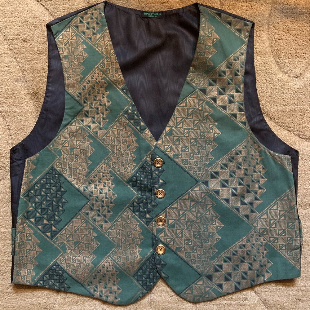 NWOT - Men's Green & Gold Vest